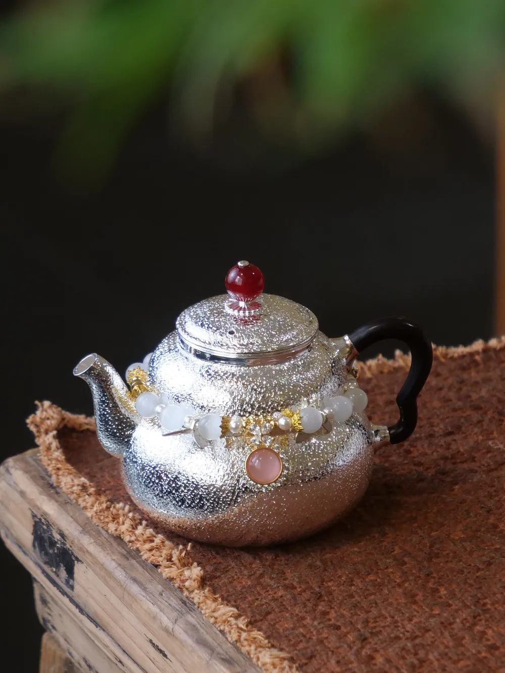 包银葫芦泡茶壶（送提溜）
