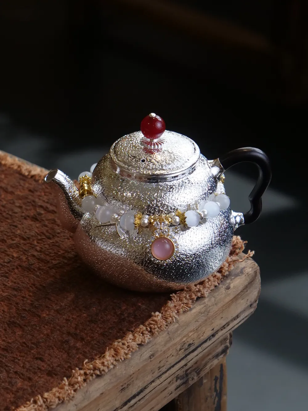 包银葫芦泡茶壶（送提溜）