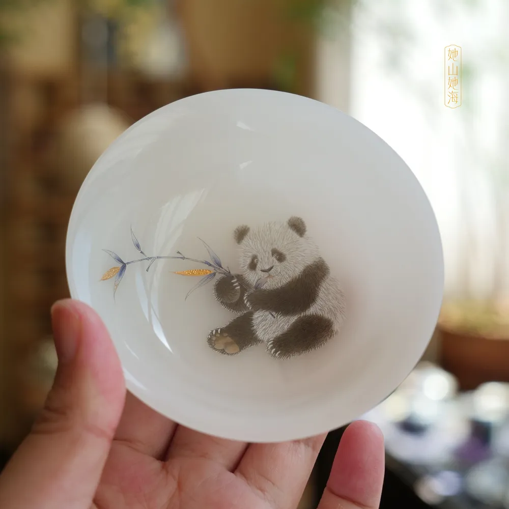 璞玉熊猫金竹普洱杯