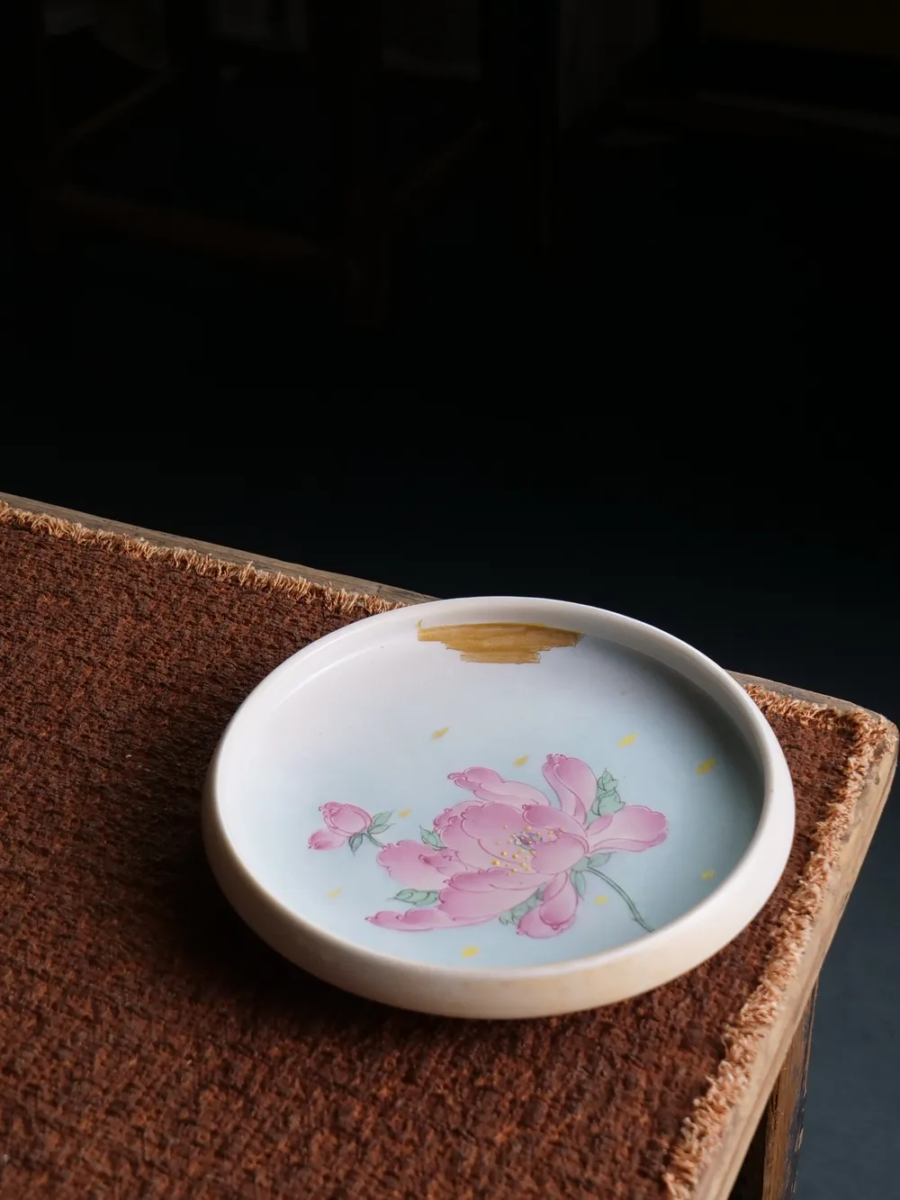 白志野双荷壶承