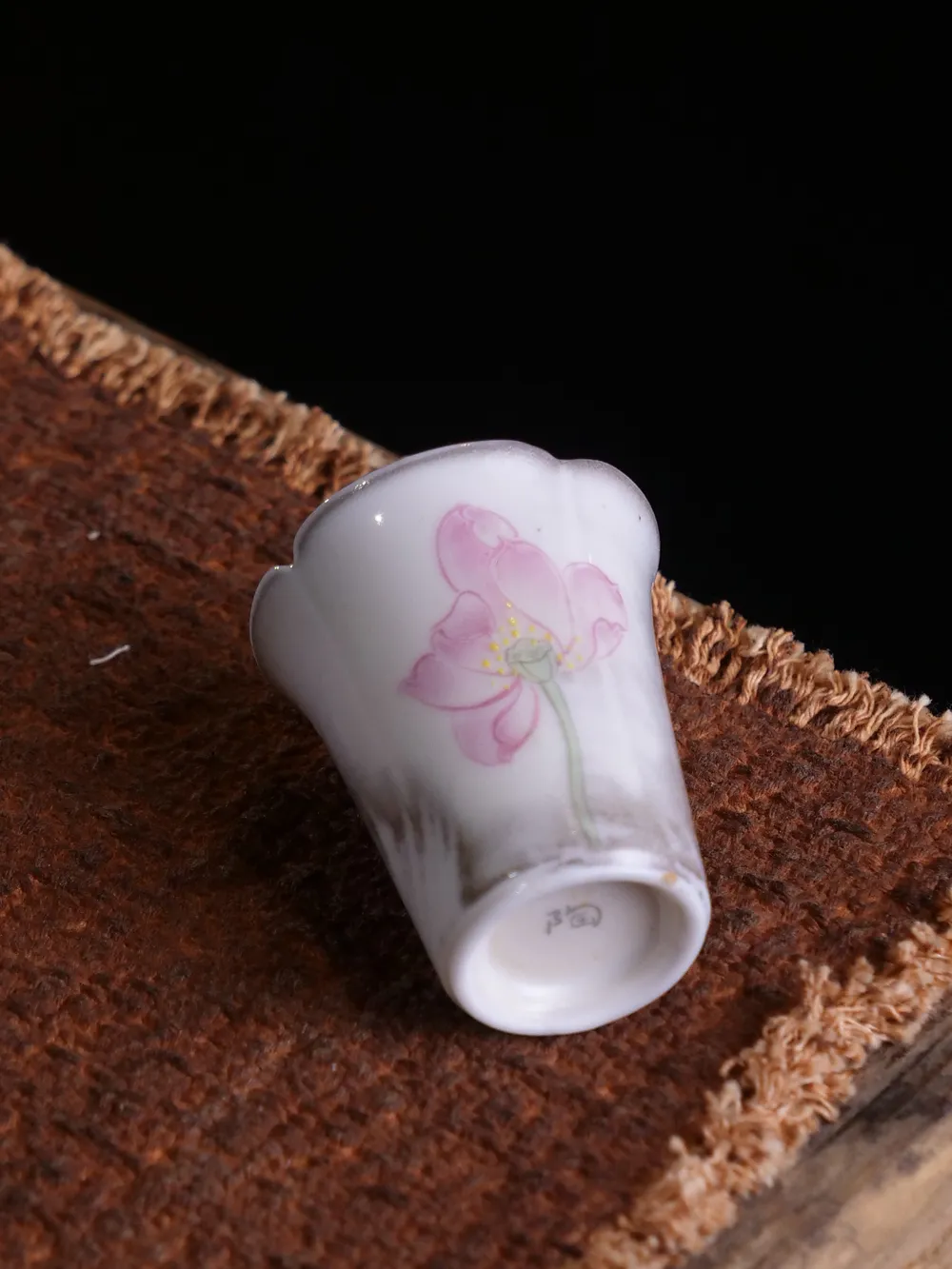 白志野荷花花口杯