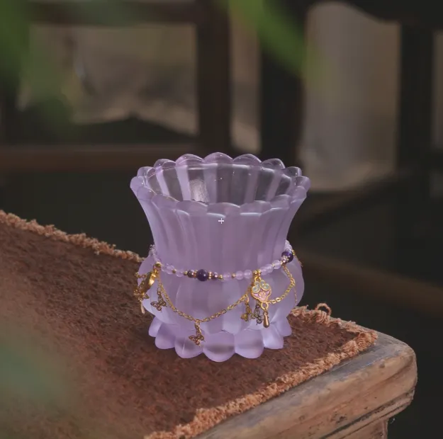 紫琉璃莲花建水赠提溜