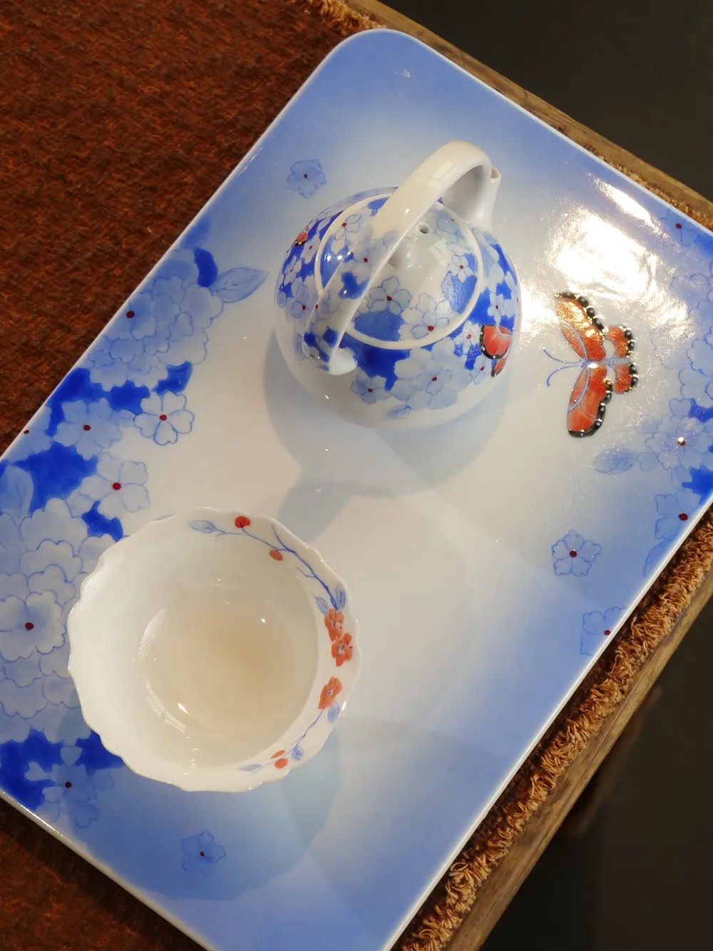 蓝樱梦华大茶盘