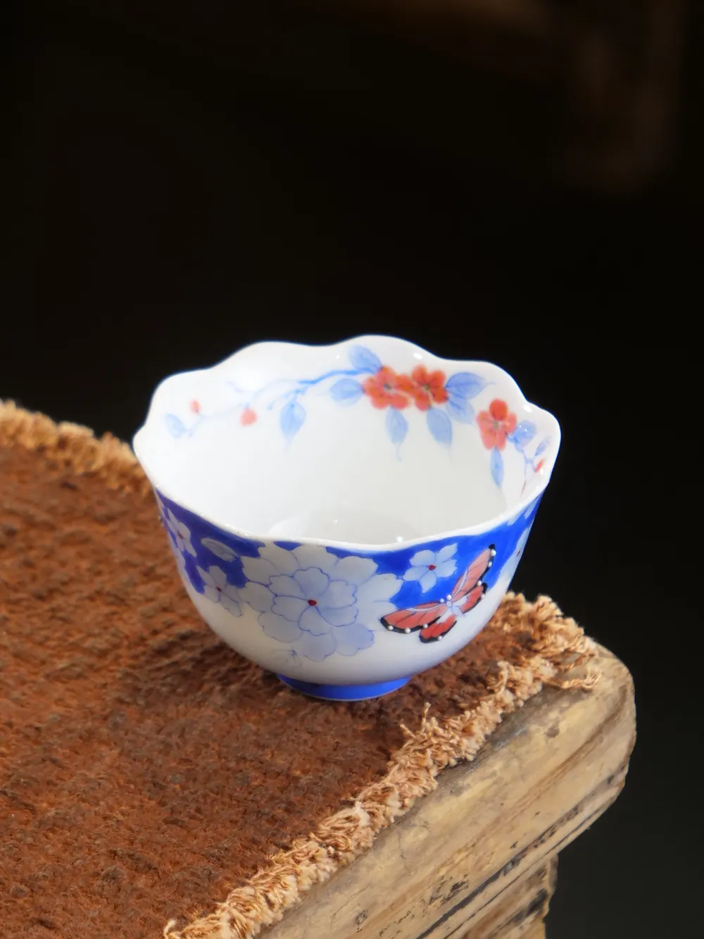 蓝樱梦华花口杯