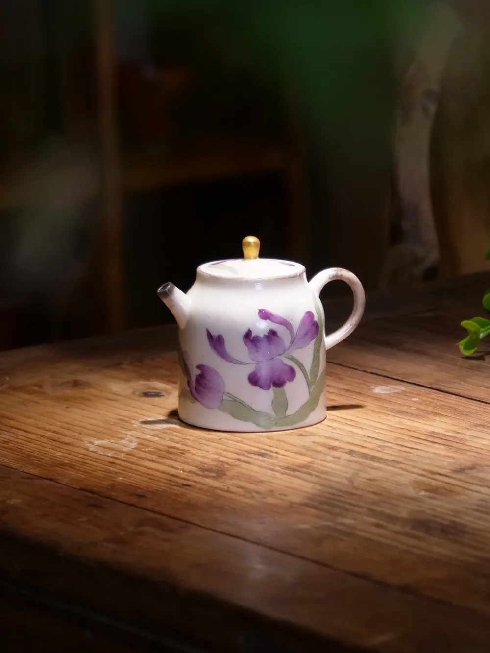 陶一丁鸢尾花系列茶壶