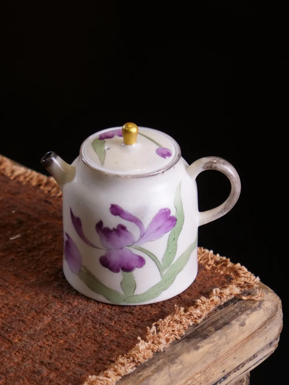 陶一丁鸢尾花系列茶壶