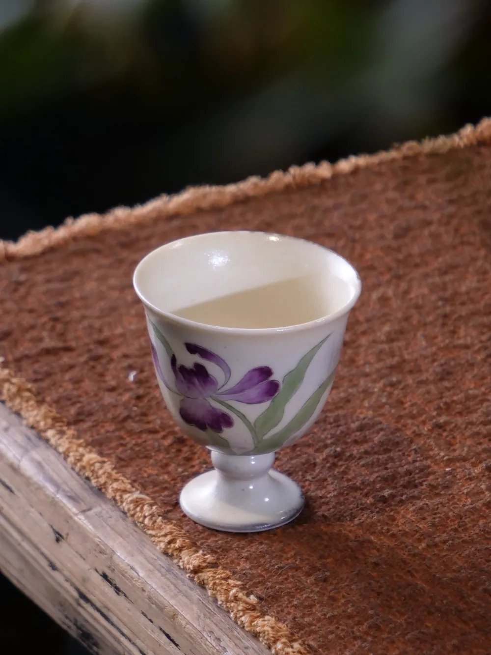 陶一丁鸢尾花系列高脚杯