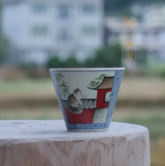 青寻宫墙猫咖啡杯