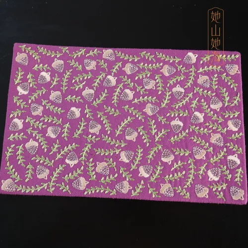 刺子绣松果茶席