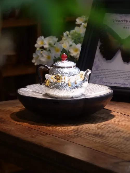 包银葫芦泡茶壶（送提溜）