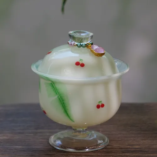 樱桃芭蕉高足盖碗（不带提溜）