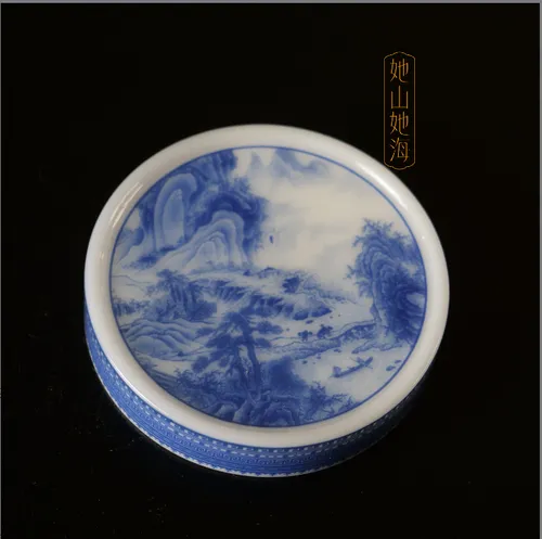 璞玉山水圆盖置