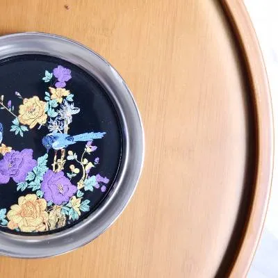 锦绣花鸟壶承